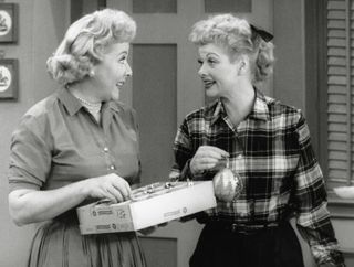 Vivian Vance and Lucille Ball in "I Love Lucy", The Christmas Special, 1956
