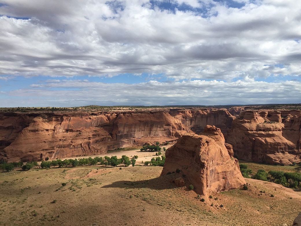 Canyon de Chelly National Monument (&quot;Tséyi&quot; in Navajo) in Arizona, which is located in the heart of Navajo Nation land. This name and other names in the Navajo language are being used to name features on the surface of Mars with NASA&#039;s latest Mars mission. 