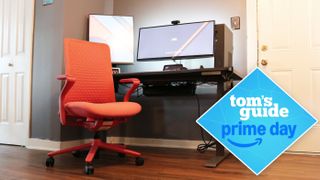 An orange Branch Verve office chair