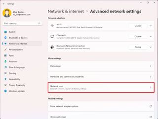 Open Network reset
