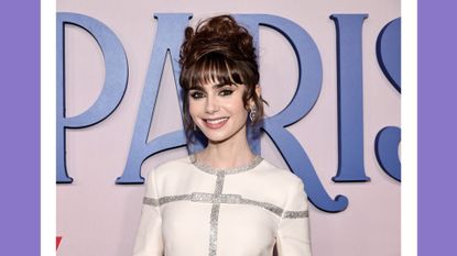 Lily Collins at the premiere of Emily in Paris season 3