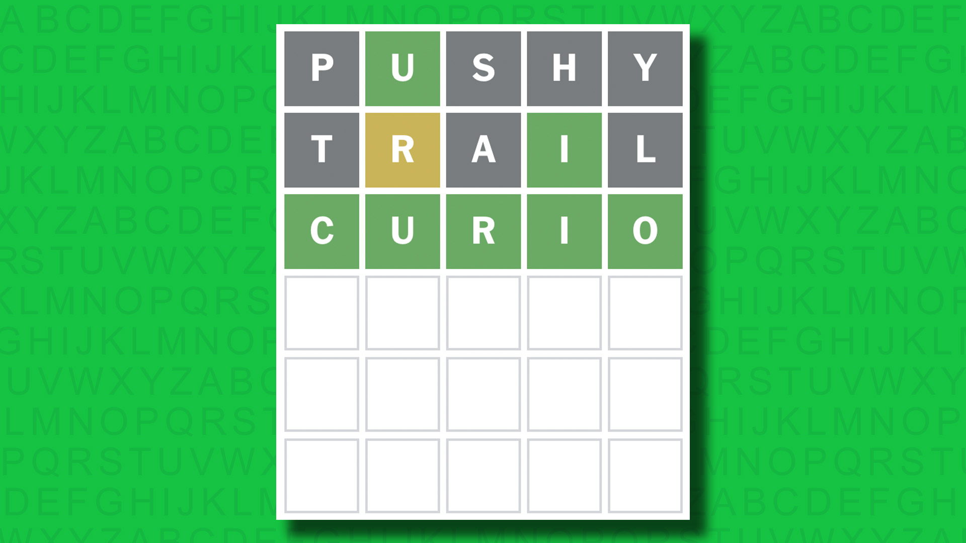 NYT Wordle answer for game 1461 on a green background
