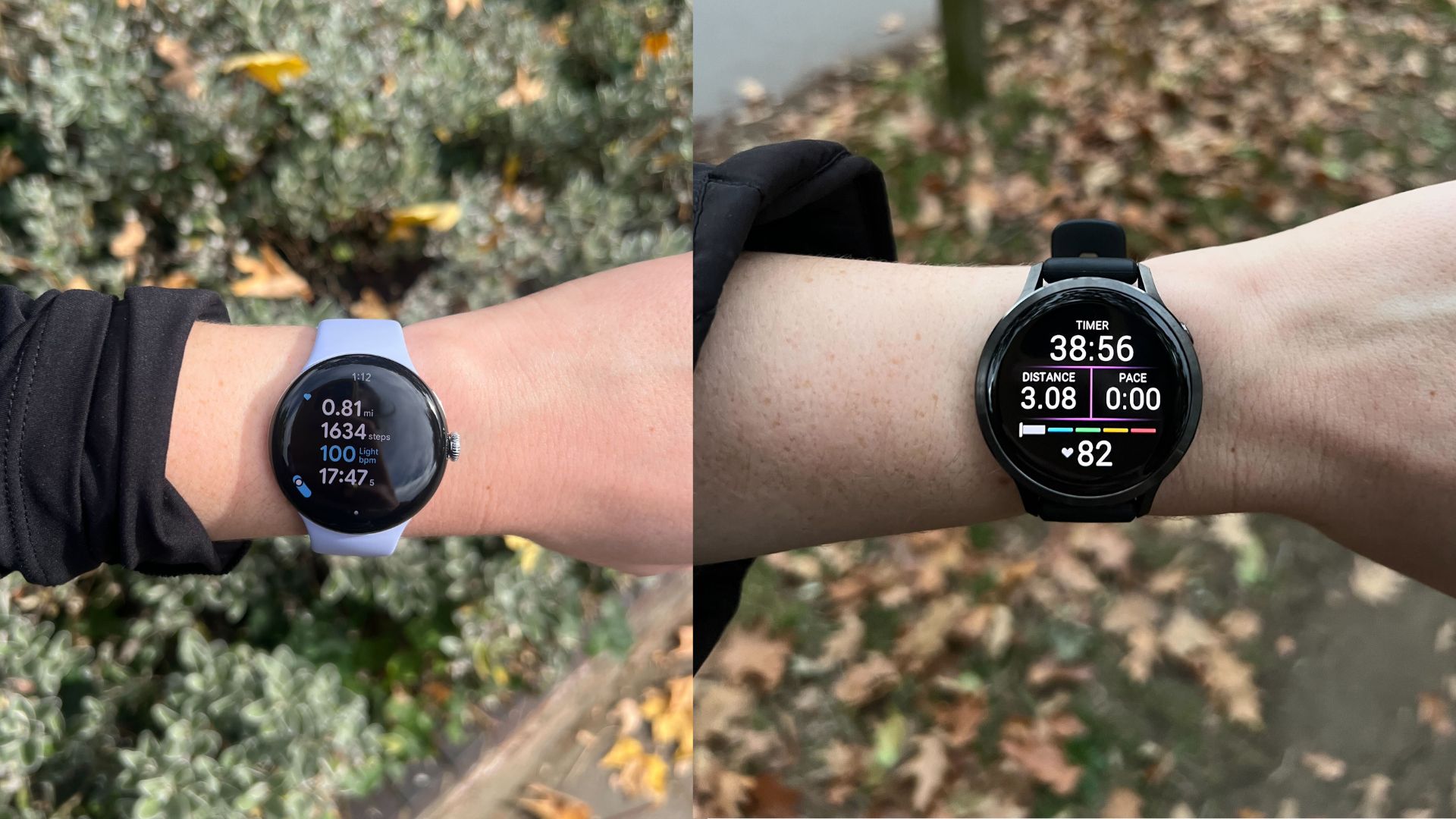 Grace Walsh wearing the Garmin Venu 4 vs Google Pixel Watch 4