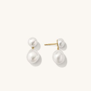 Mejuri, Gold Pearl Drop Earrings Mejuri