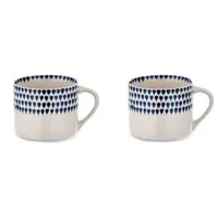 Nkuku  Indigo Drop Ceramic Mug (Set of 2)