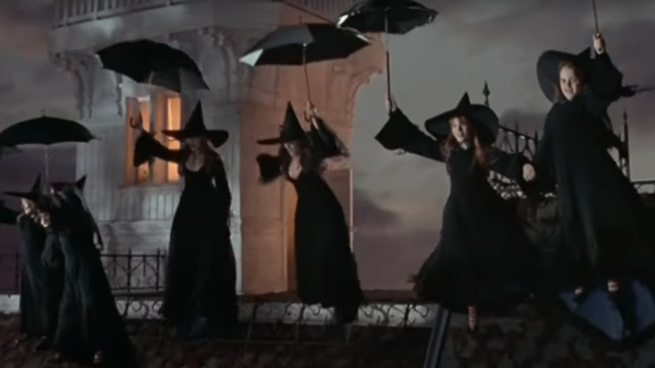 Witches jump from the roof in Practical Magic