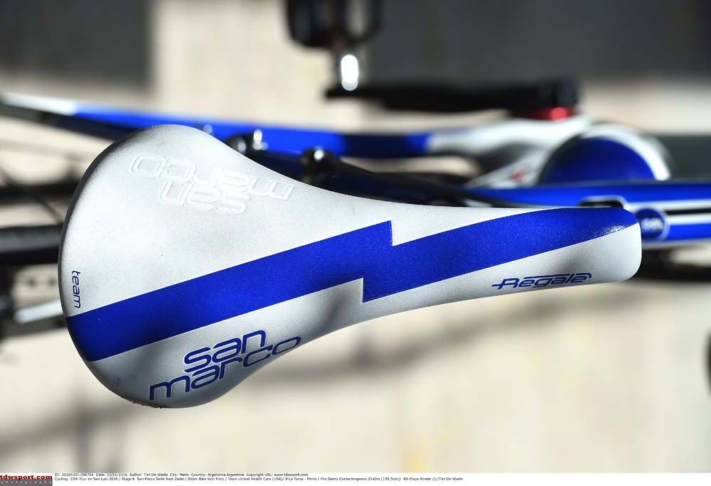 Matthew Busche's Wilier Triestina Zero.7 is fitted with a Selle San Marco Regale saddle