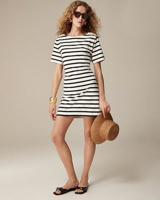 Tie-Back Mini Dress in Stripe