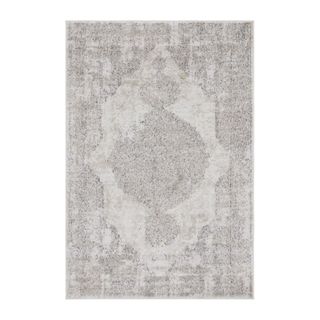 light grey faded rug