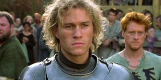 Heath Ledger wearing armor in the movie 'A Knight's Tale'