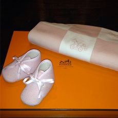 North West Shoes and Folded Blanket