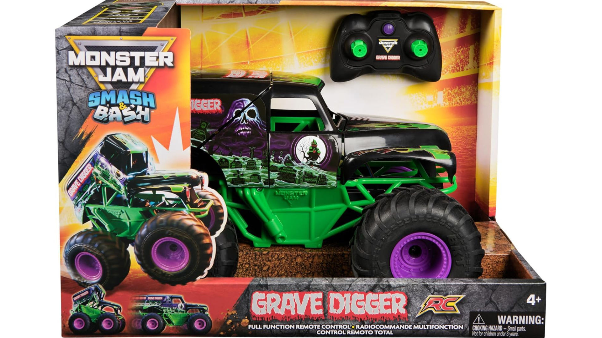 Monster Jam Smash &amp;amp; Bash Gravedigger RC