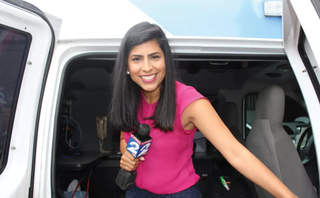 KPRC reporter Cathy Hernandez on assignment.