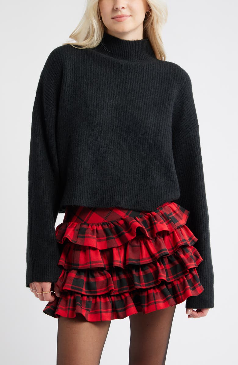 Oversize Cozy Mock Neck Sweater