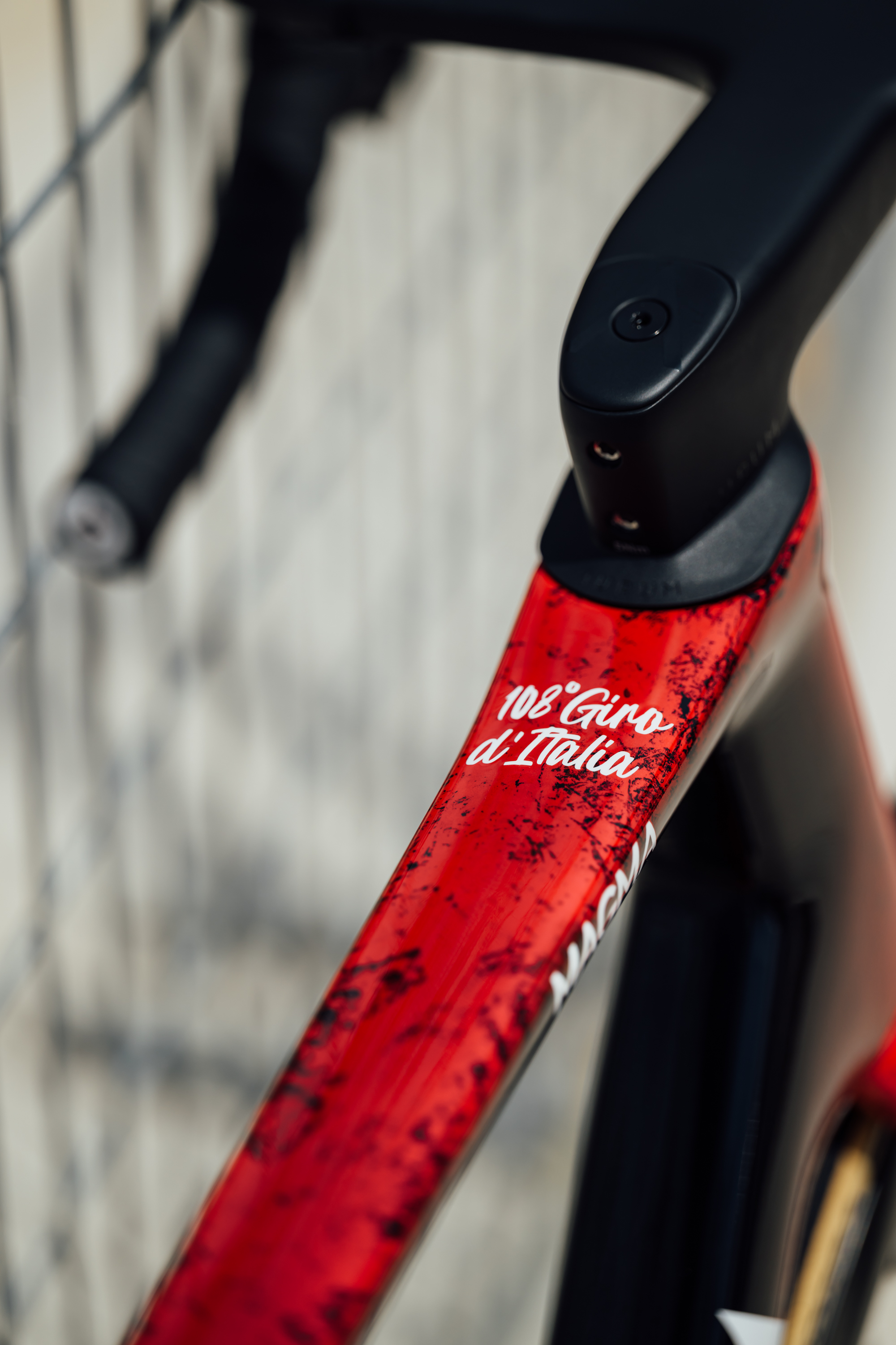Close up of bike tech found at the Giro d'Italia 2025