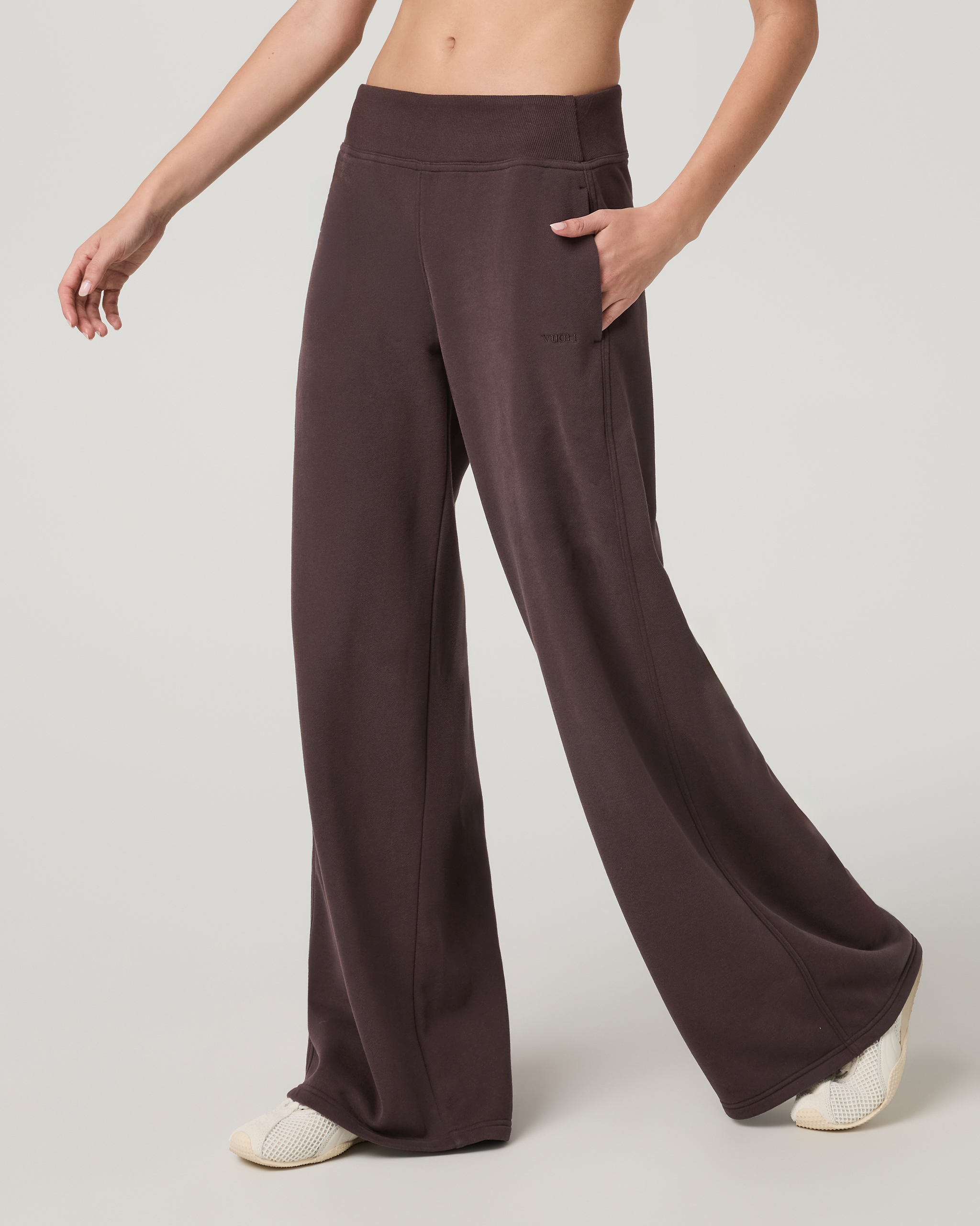 Sedona Midrise Wideleg Sweatpant - Short - French Roast - Xxs