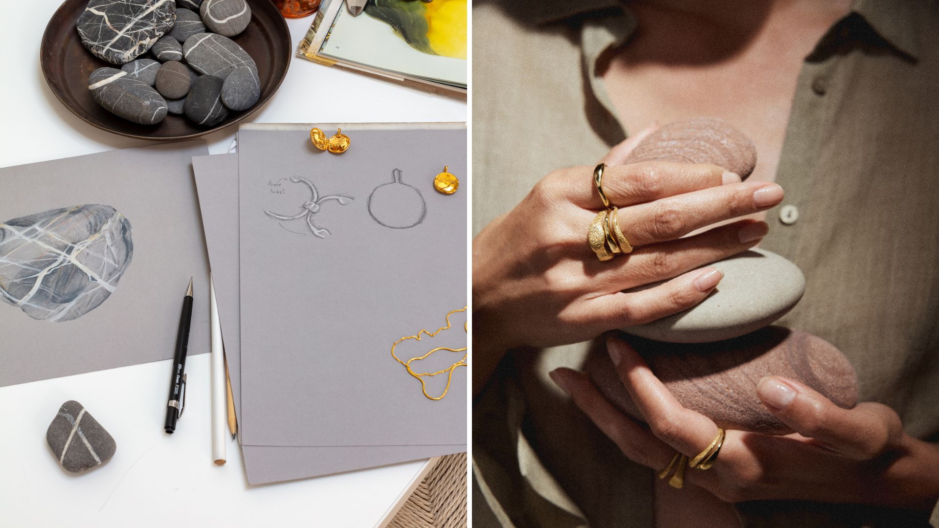 Monica Vinader&#039;s pebble drawings and jewellery