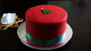 Red Festive Christmas Cake
