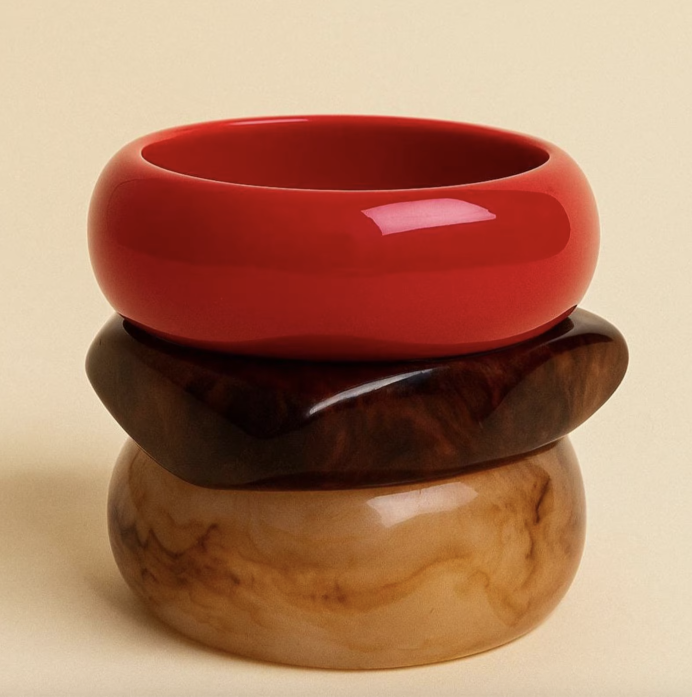 Etsy, Chunky Resin Bangle Set