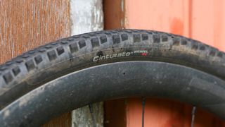 Pirelli Cinturato RC gravel tire subtle sidewall branding detail