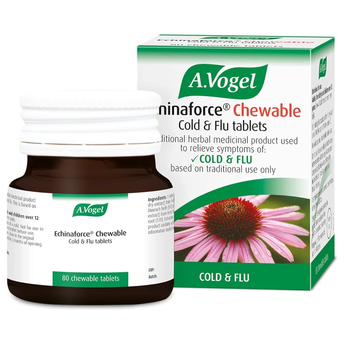 A.Vogel Echinaforce Chewable Cold &amp;amp; Flu Tablets