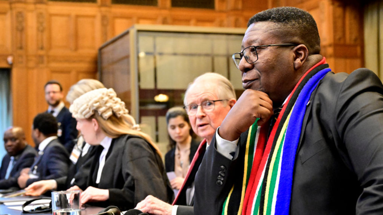 South African ambassador to the Netherlands Vusimuzi Madonsela attends a hearing at the ICJ as part of South Africa&#039;s request for a ceasefire in Gaza