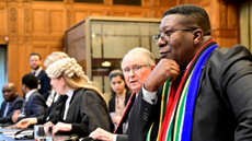 South African ambassador to the Netherlands Vusimuzi Madonsela attends a hearing at the ICJ as part of South Africa's request for a ceasefire in Gaza
