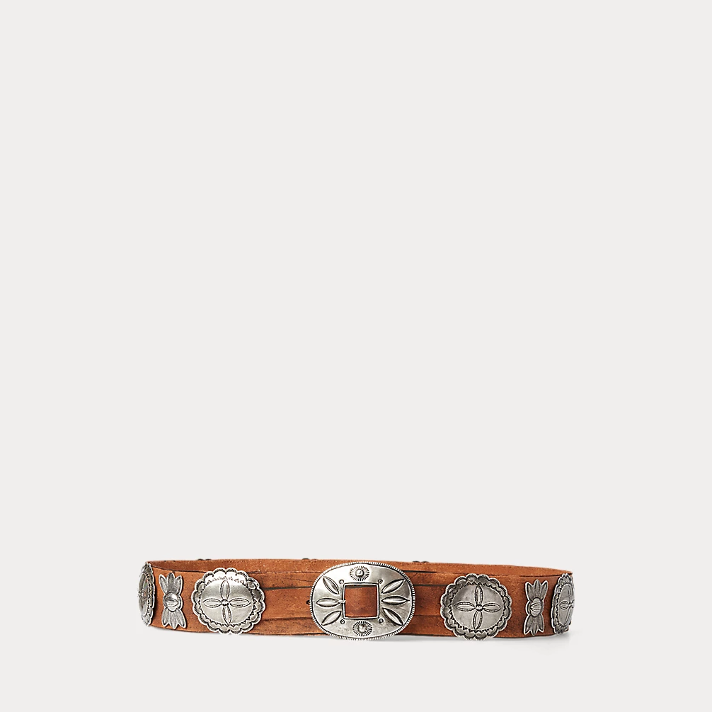 Leather Cast Concho Belt