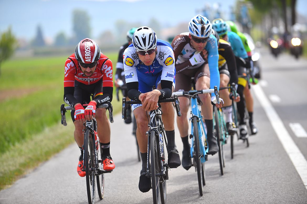 Escapees up the road at the Tour de Romandie