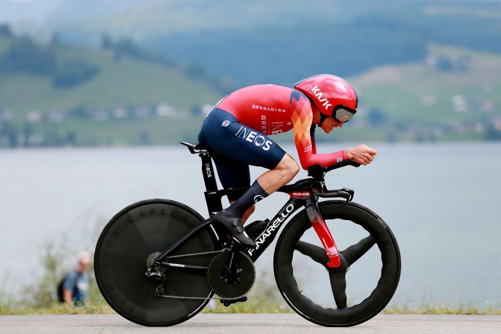 EINSIEDELN SWITZERLAND JUNE 11 Tom Pidcock of United Kingdom and Team INEOS Grenadiers sprints during the 86th Tour de Suisse 2023 Stage 1 a 127km individual time trial stage from Einsiedeln to Einsiedeln UCIWT on June 11 2023 in Einsiedeln Switzerland Photo by Heinz ZwickyGetty Images