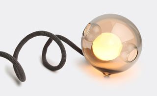 Desk lamp with a coil wire