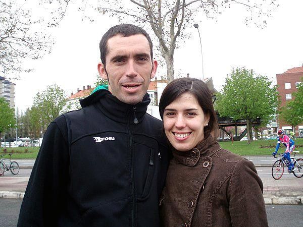 Forner professional Gorka Beloki and his wife came to see the start in their home town of Vitoria.