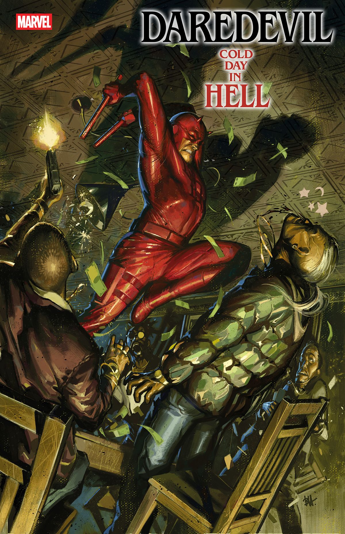Ben Harvey's variant cover for Daredevil: Cold Day in Hell #1.