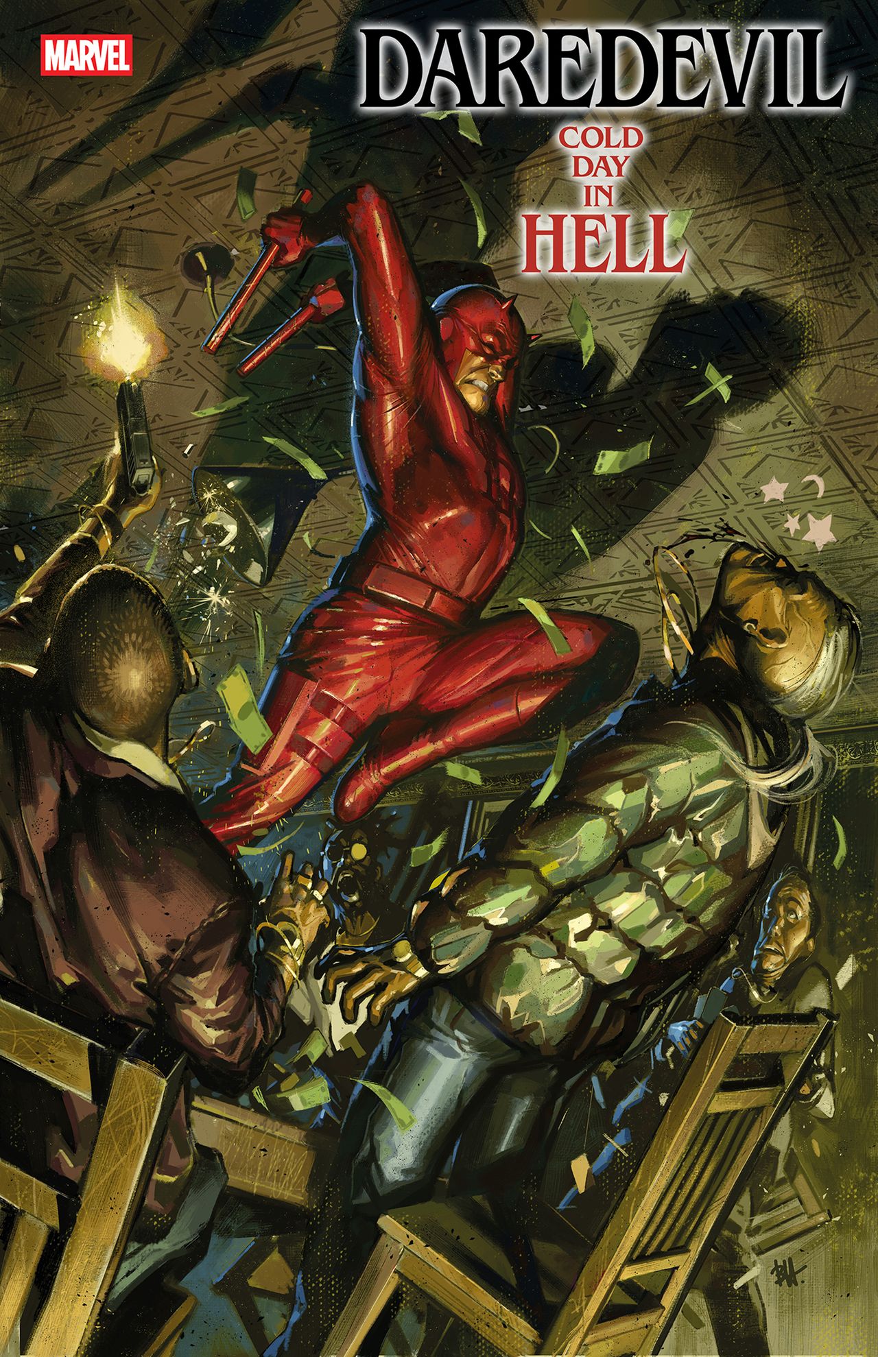 Ben Harvey's variant cover for Daredevil: Cold Day in Hell #1.