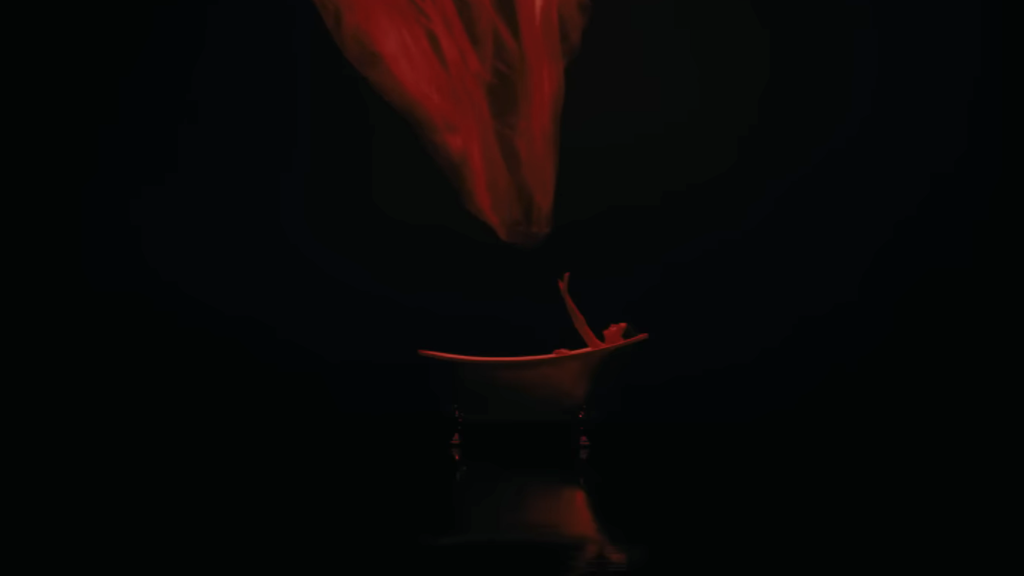 red substance and woman in bathtub in Mother Mary