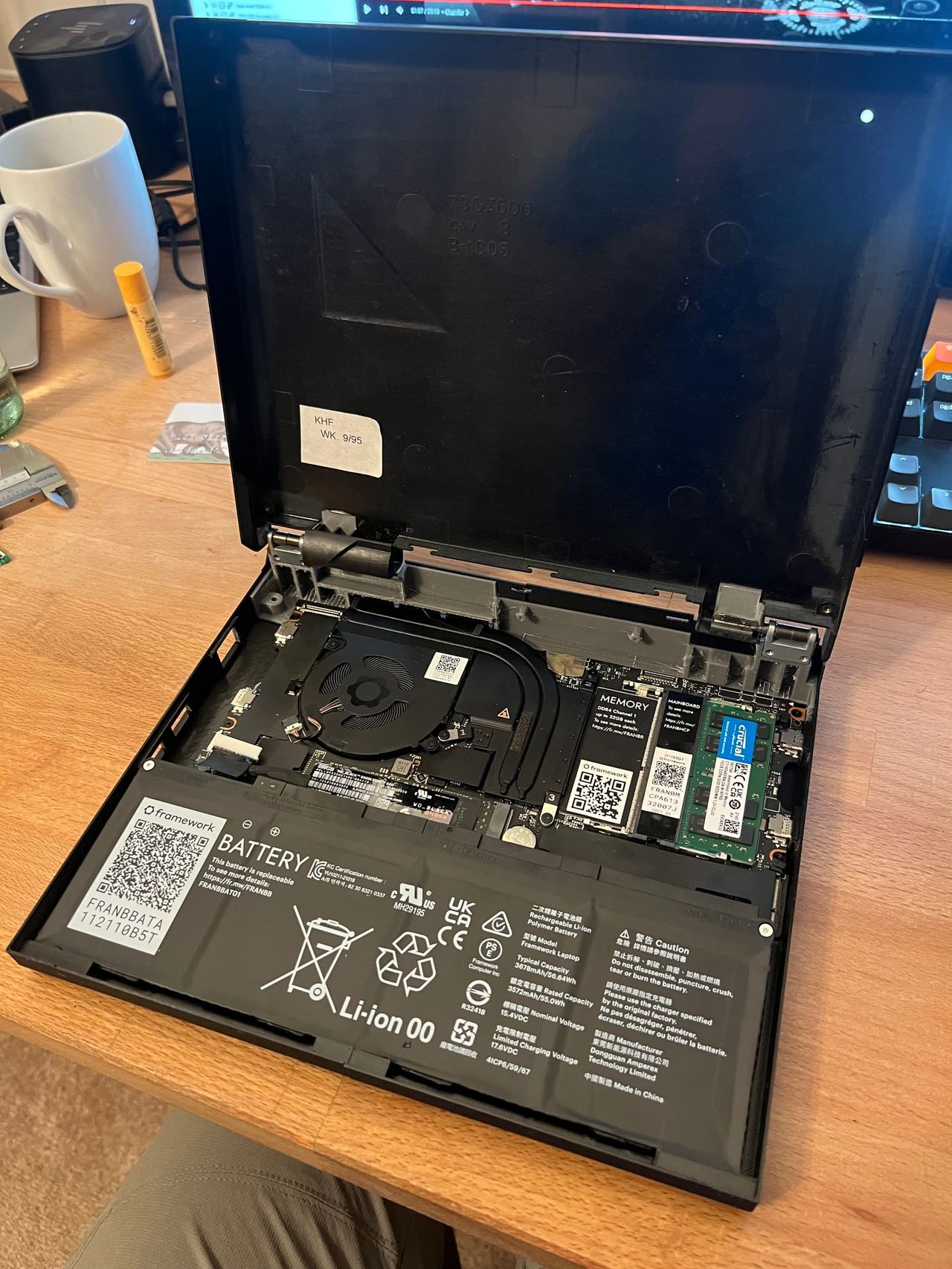 Karl Buchka's IBM Thinkpad 701C with Framework Motherboard