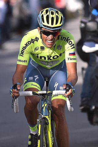Alberto Contador on his way to winning Algarve's final stage