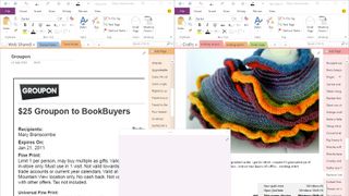 OneNote’s toolbar icon opens a quick note by default