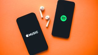 Spotify and Apple Music, side-by-side