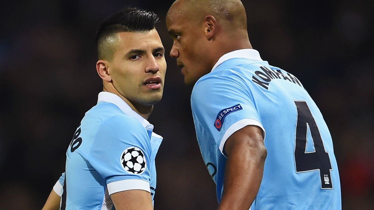 Sergio Aguero and Vincent Kompany