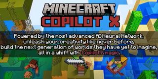 Image of the Minecraft x Copilot demo.