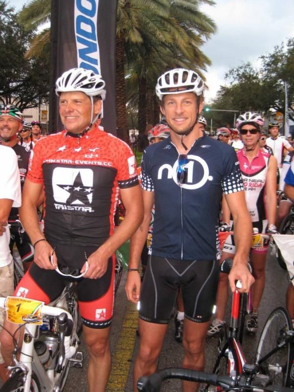 Jan Ullrich and 2009 Formula One World Champion Jenson Button
