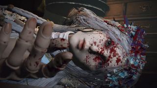 Revenant with blood on her face