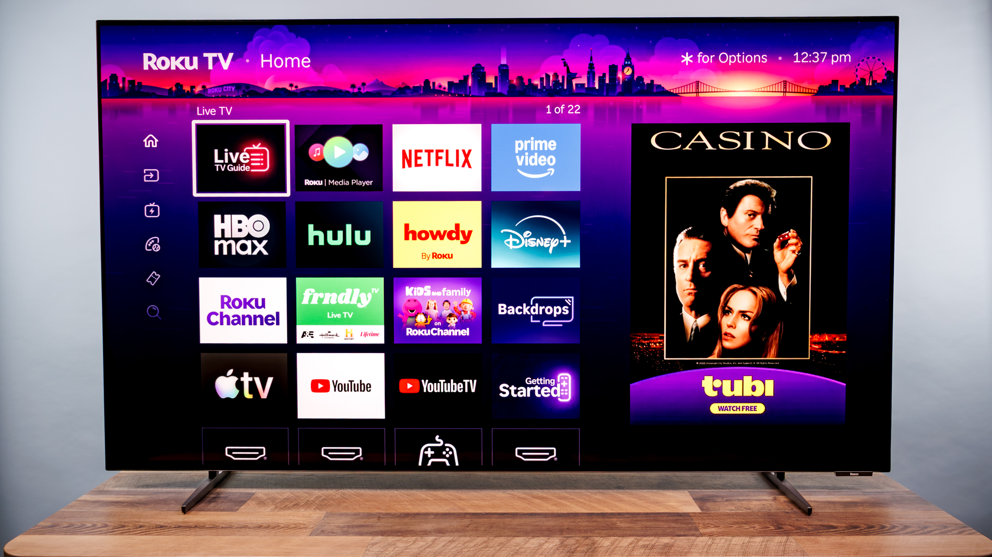Roku Pro Series OLED TV on a desk