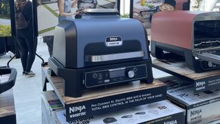 Ninja Woodfire Pro Connect XL on display at SharkNinja's 2024 EMEA Launch Event