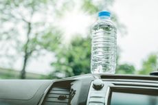 Water bottle in the car.
