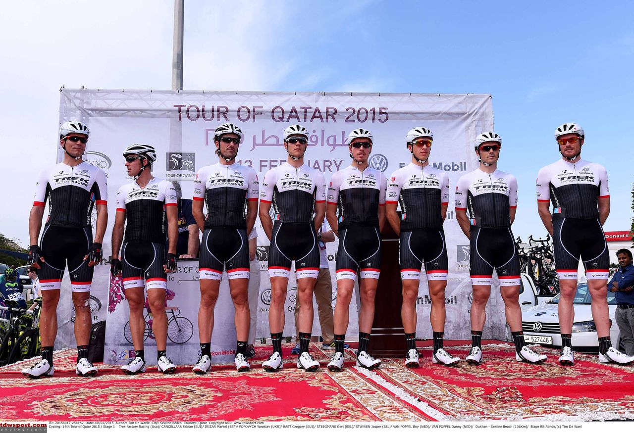 Trek Factory Racing at the Tour of Qatar.