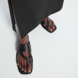 Cos leather toe thong sandals 