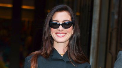 Anne Hathaway on April 16, 2026 in New York City