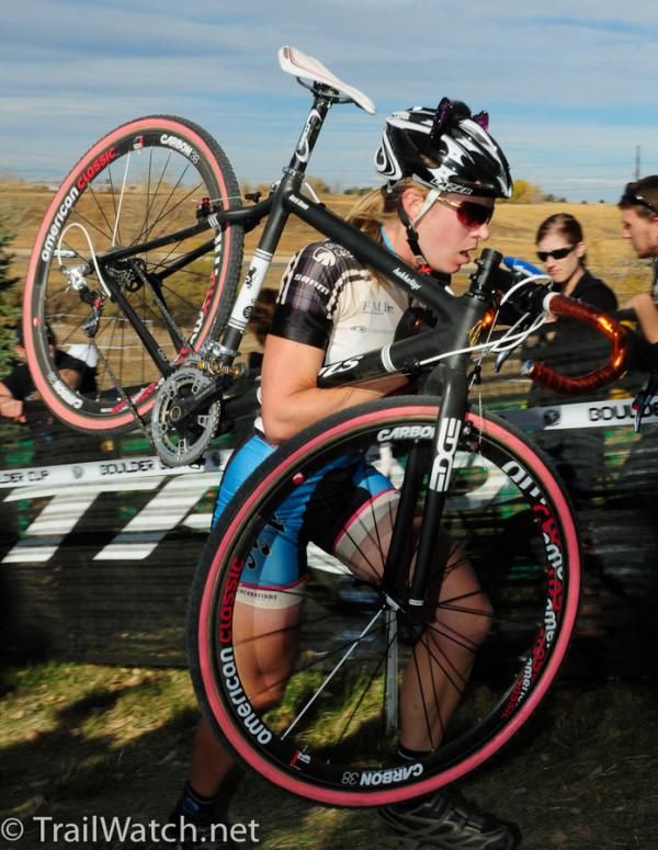 Barb Howe (Ibis and the Danger Twins) running the barriers.